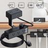 Clamp Mounted Power Strips 13AC Outlets 4 USB Port 20WPD Fast Charging Safety Protections 2M Cord ABS Materials Build