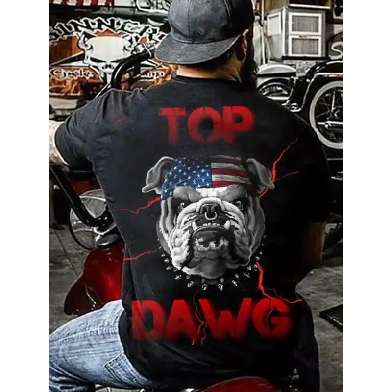 

3D Футболки с принтом животного Булли, модные уличные футболки с коротким рукавом, свободные мужские футболки 6XL