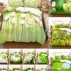 Grünes Bettbezug-Set für Doppelbett, Einzelbett, Bettbezug, Blumenmuster, Queen-Size-Bett, King-Size-Bett, Blätter, Bettwäsche-Sets 200 x 200, 2-teilig, 3-teilig, dünn, 3D, Twin
