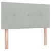LED Storage Bed with Mattress Light Grey 90 X 200 Cm Velvet