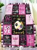 Soccer Throw Blanket Ultra Soft Flannel Gift for Soccer Fans Girls  Women X Perfect for Kids and Adults