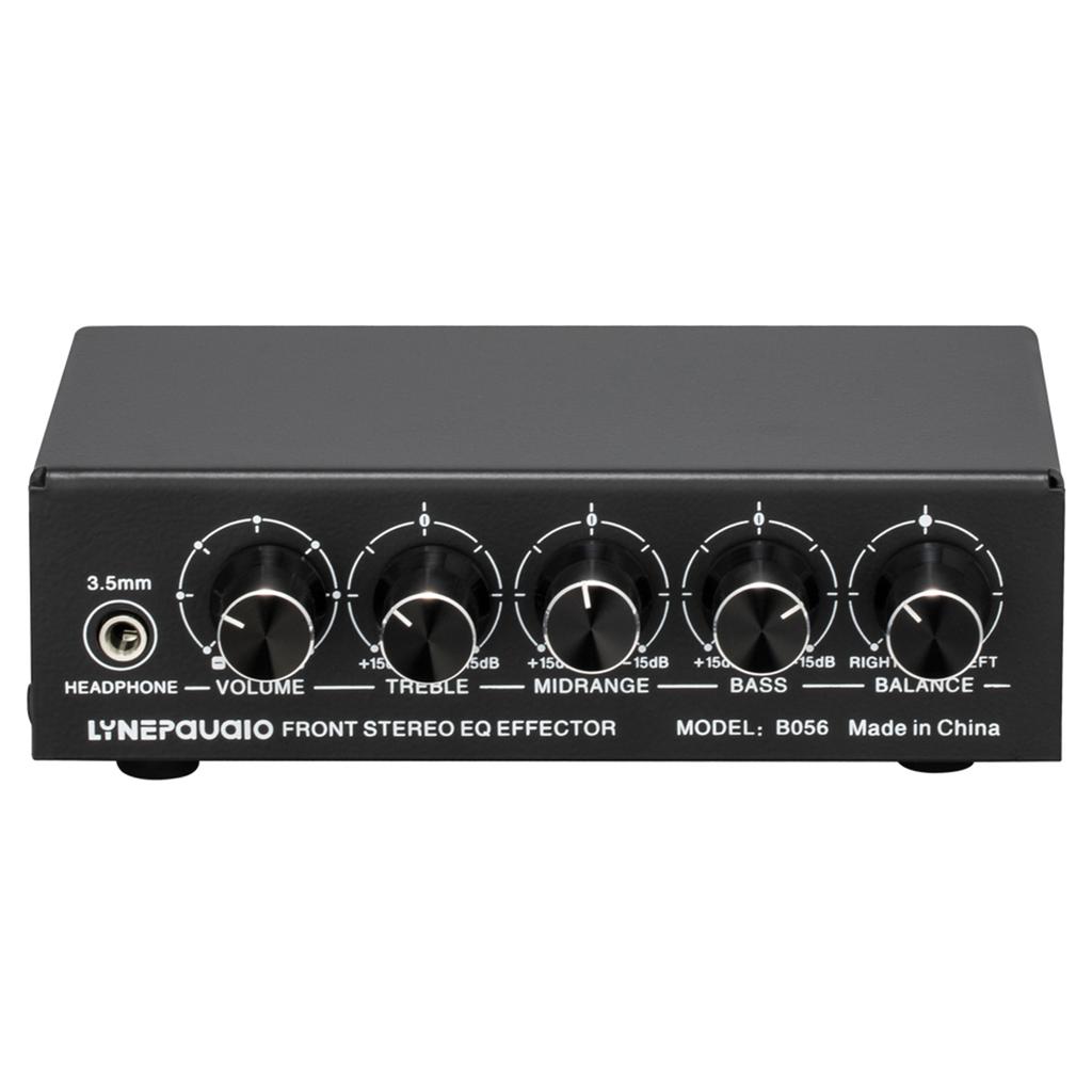 LYNEPAUAIO Stereo Preamplifier Preamp Stereo Toner High Medium Bass Adjuster 3 Channel Sound Mixer