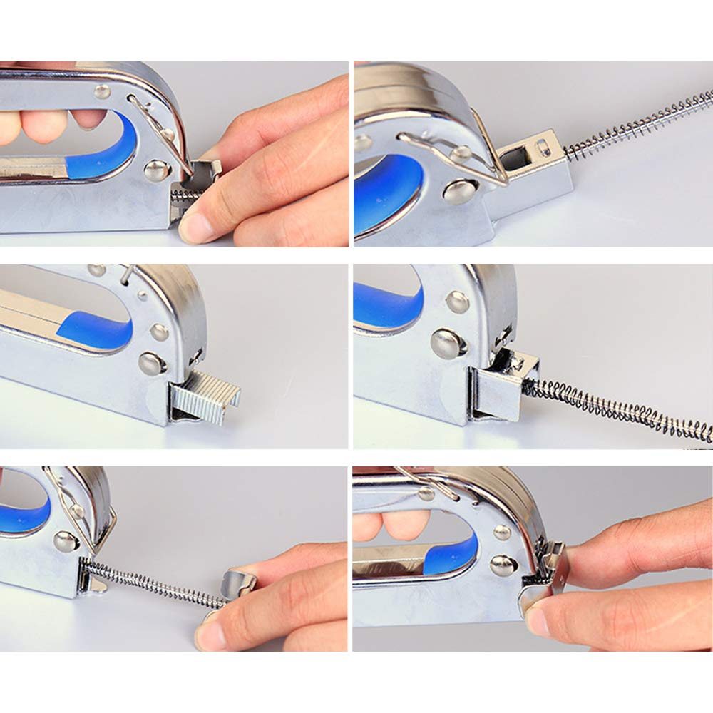 Odowalker Hand Nail Replacement Needle Capacity Power Cord Nail Gun for DIY with Staple Puller 3-in-1 Tacker, Gun, 3000-Piece (U-Shaped, T-Shaped),