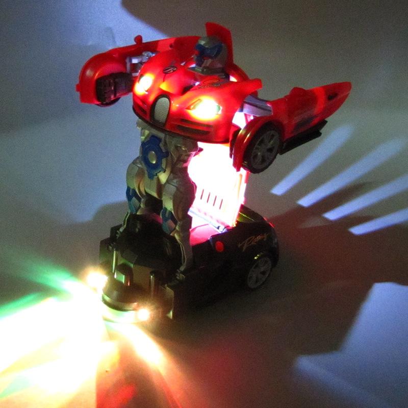 Elektrisches Universal-Deformationsauto-Roboter-Lichtmusik-Kinderauto-Modellspielzeug