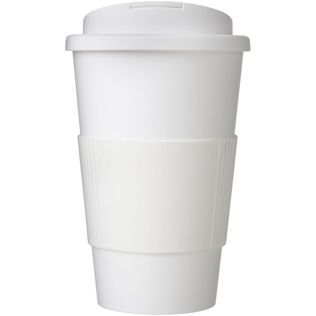 Americano 350 ml tumbler with grip and spill-proof lid White