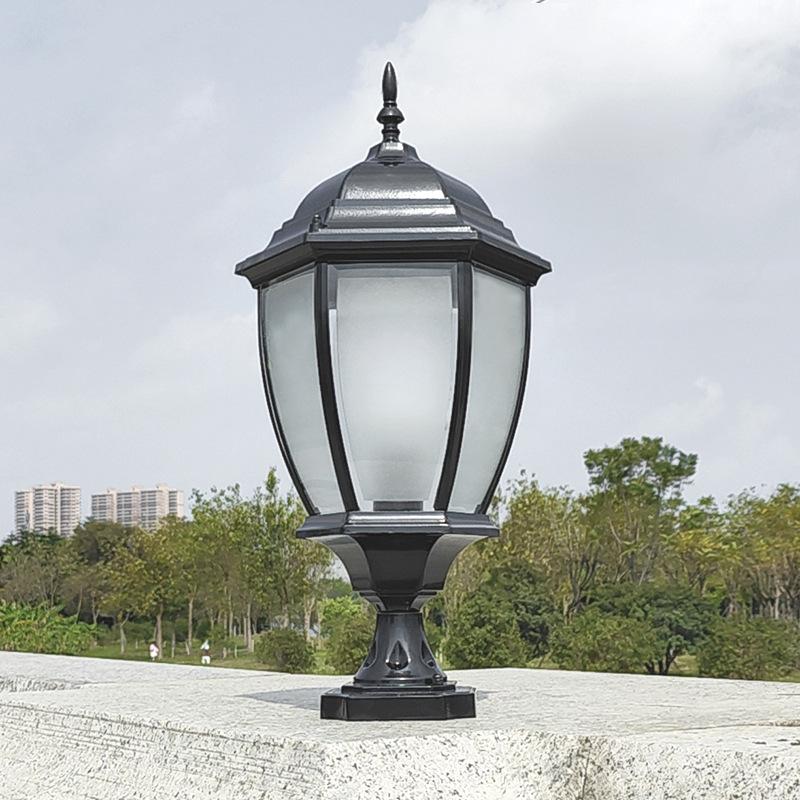 Wasserdichte Außen-Säulenleuchte im europäischen Stil für Zäune und Torpfosten