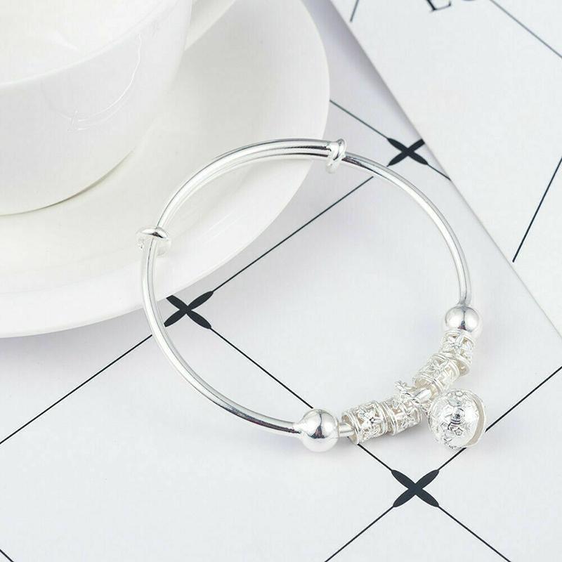 Exquisite Women's Silver Color Adjustable Bracelets with Hollow Bells Ball Fashion Party Female Jewelry Daily Collocation
