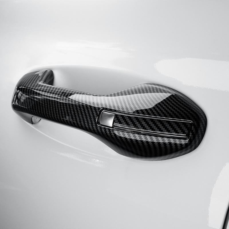 Car Carbon Fibre/Black Style ABS Touch/Button-Model Exterior Door Handle for Hyundai Palisade -2025 Left-Hand Exterior Trim