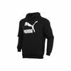 Men's Casual Striped Pullover Hoodie In Black