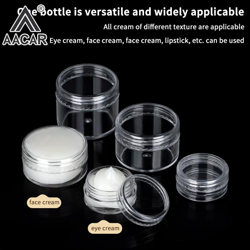 3g 5g 10g 15g 20g Kosmetik-Creme-Tiegel Leer Klar Lidschatten Nagelglitzer Lippenbalsam Behälter Make-up-Proben-Tiegel Flasche Kunststoff