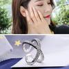 European and American Trendy Women's Cross Ring - Couple's Jewelry for Index Finger in Japanese and Korean Style.