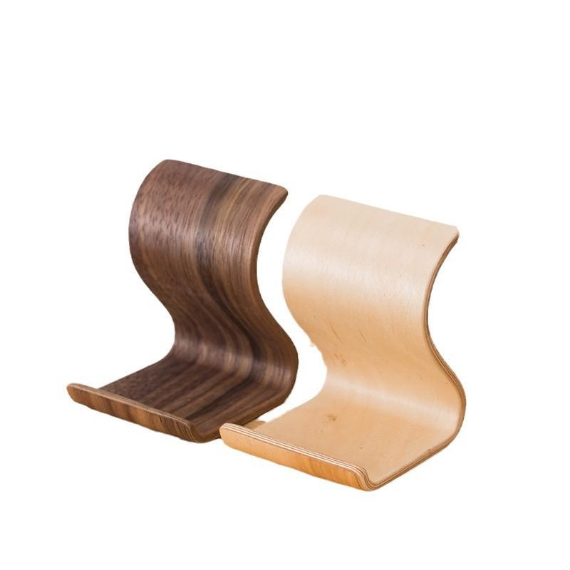 Tragbarer Holz-Handyhalter Fauler Ständer Einfacher Desktop Kreativer TV-Video-Ständer Handyhalter