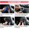 Car Engine Start/Stop Button Cover, Zinc Alloy Car Push Button Start Cover Car Power Control Trim, Universal Key Ignition Switch Protective Cover for
