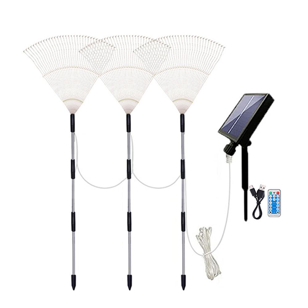 #F Solar Ground Light Automatic Switch Fireworks Landscape Lighting for Home Gar