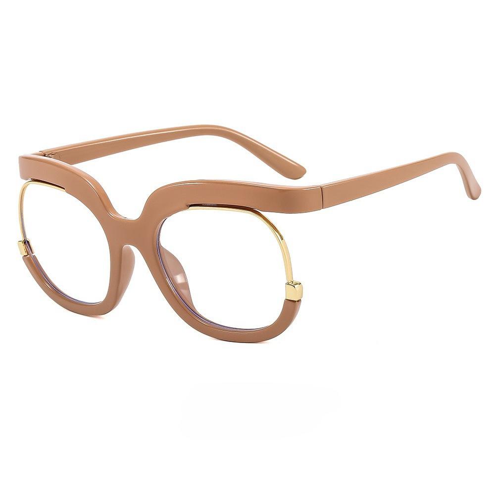 Damen Übergroße Lesebrille Herren Blaulichtfilter Alterssichtigkeit Brille Mode Einzigartige Runde Fassungen Dekorative Brille Dioptrie