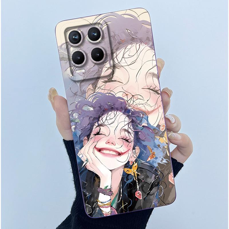 For Realme 8 Pro / Realme 8 4G 5G Phone Case Simplicity Flower Liquid Silicone Cover Realme8 8Pro RMX3085 RMX3081 RMX3241 Fundas