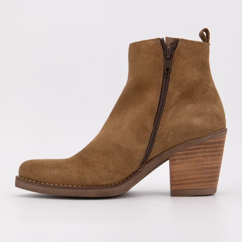 Botine camel din piele cu toc, culoare uni, Femei PATRICIA MILLER
