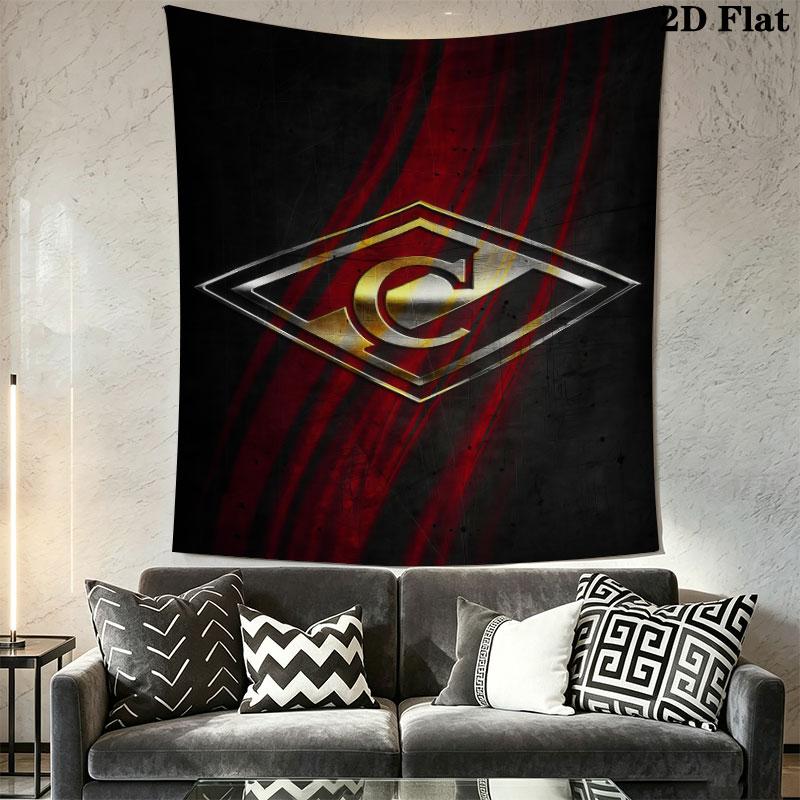 Spartak Moscow Charge Wall Hanging Printed Fabric Blanket Decorative Tapestries for Bedroom Living Room Home Decor