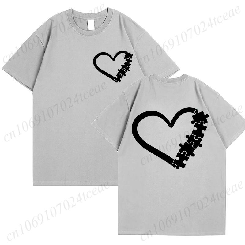 Autismus Awareness T-Shirt für Damen Autismus Mama Geschenk Sonderpädagoge Kurzarm-T-Shirts ASD Kleidung Puzzleteil Shirt