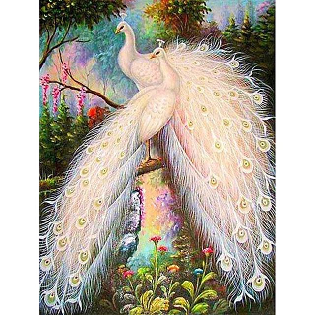 Diamond Painting Full Drill Kit Peacock Mosaic Embroidery Wall Stickers 5D DIY Diamond Art