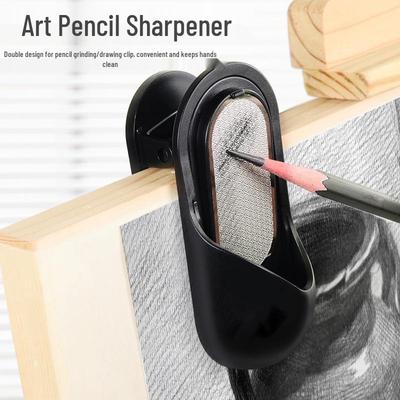 Portable Multi-Functional Pencil & Charcoal Sharpener with Sandpaper Board for Art Students & Exams