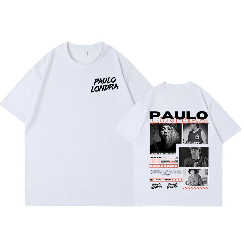 Rapper Paulo Londra Homerun T-shirts Mens Women Fashion Hip Hop Oversized T Shirt Casual Cotton Short Sleeve T-shirt Streetwear