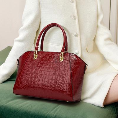 Stylish Alligator Print Women's Tote Large Capacity Commuter Crossbody Shoulder Bag
