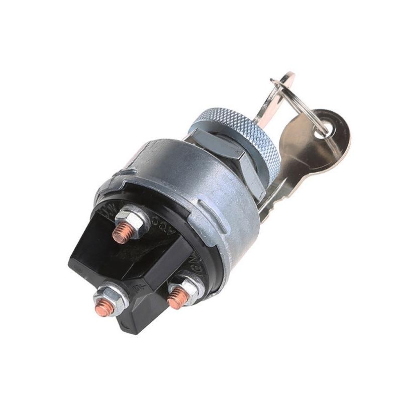 Universal Ignition Switch Lock Flush Mount On Off Start 2-Key 3 Position for Forklift Tractor Bus Drivers Farmers Tools