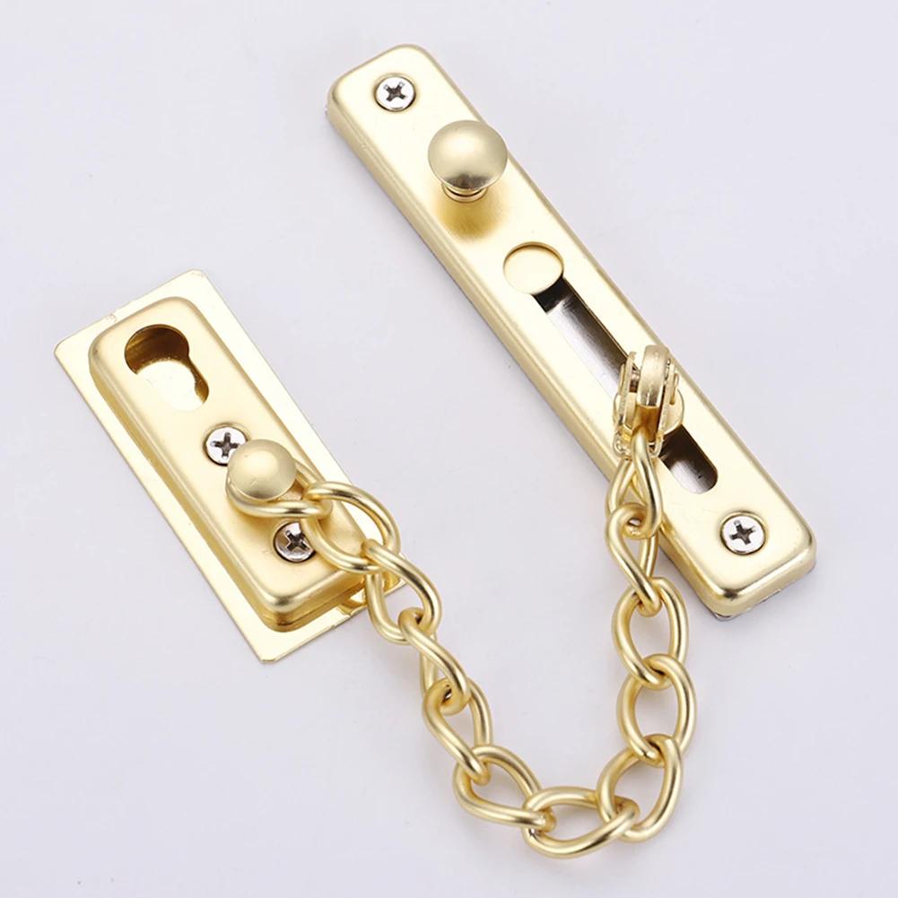 

High Quality Brand Door Chain Security Door Chain High Quality Stainless Steel Black Brand Easy-to-install Home House золотий