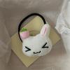 1/2Pcs Cute Strawberry Plush Bunny Hair Scrunchie Elastic Non-Slip Hair Tie Ponytail Holder Women Daily Hairstyle Accessories