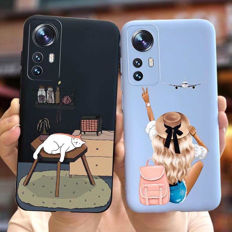 For Xiaomi Mi 12 Lite 5G Case Cute Fashion Cartoon Cover Soft Silicone Phone Case For Xiaomi Mi 12 12X Mi12 Pro 5G Fundas Bumper