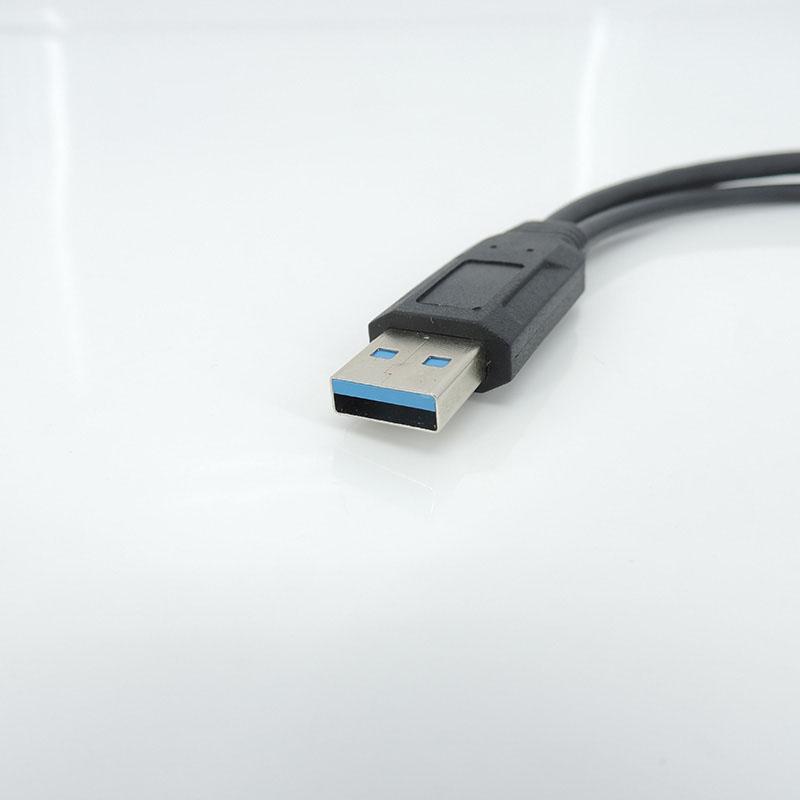 USB 3.0 A 1 Stecker auf 2-Wege-Dual-USB-Buchse Datenlade-Hub Netzteil Y-Splitter USB-Stromkabel Verlängerungskabel