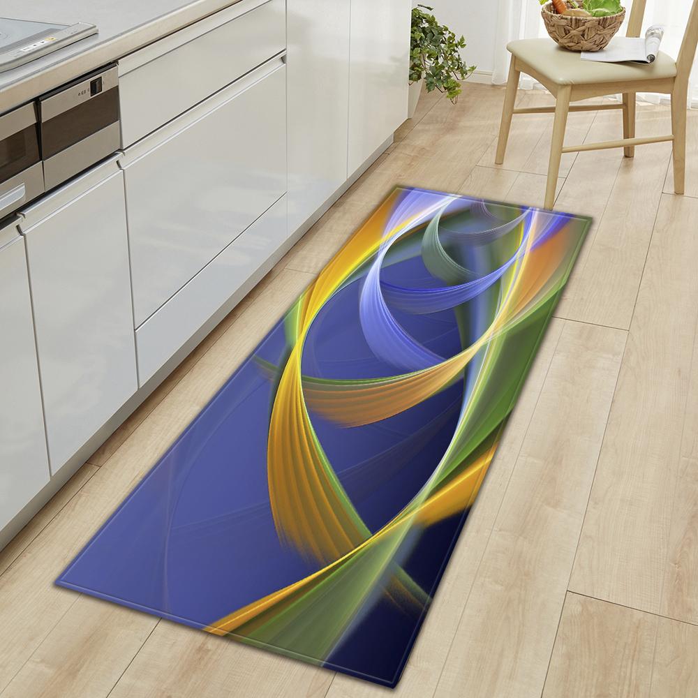 Kitchen Mat Entry Door Mat Living Room Bedroom Floor Carpet Corridor Bathroom Door Non-slip Floor Mat