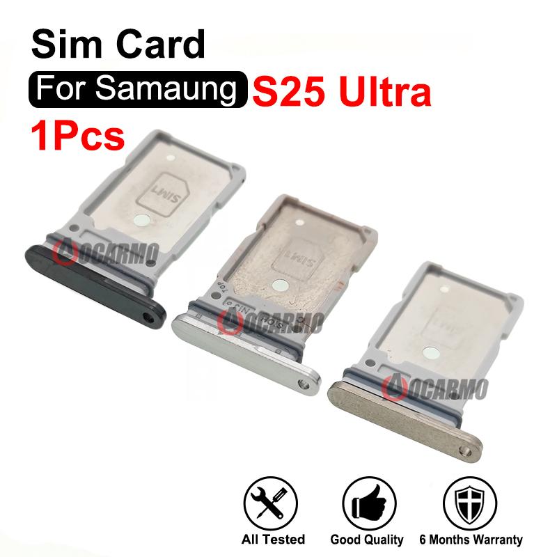 For Samsung Galaxy S25Ultra Sim Tray Dual Sim Card Holder Slot Replacement Part Black Silver Gold