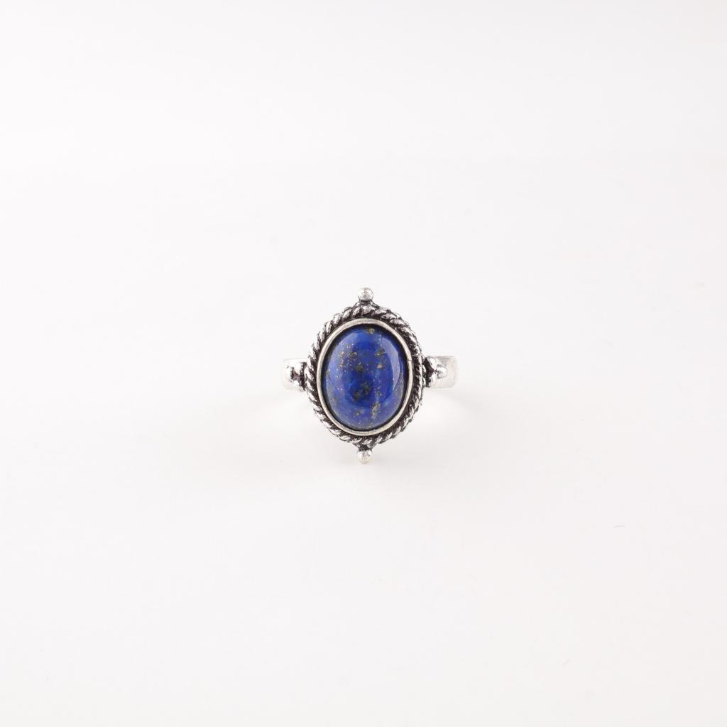 Lapis Lazuli Gemstone 925 Sterling Silver Jewelry Handmade Silver Ring For Women RR-9-36