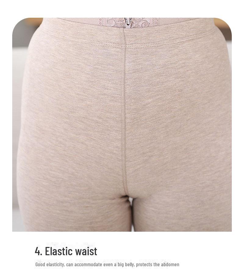 Silk Cashmere Women's Thermal Underwear Set - Round Neck, Suited for Middle-Aged and Elderly