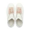 Oversized Sneaker Cow Leather Low Top Skateboard Shoes Women's White & Silver 718232WIEE49071