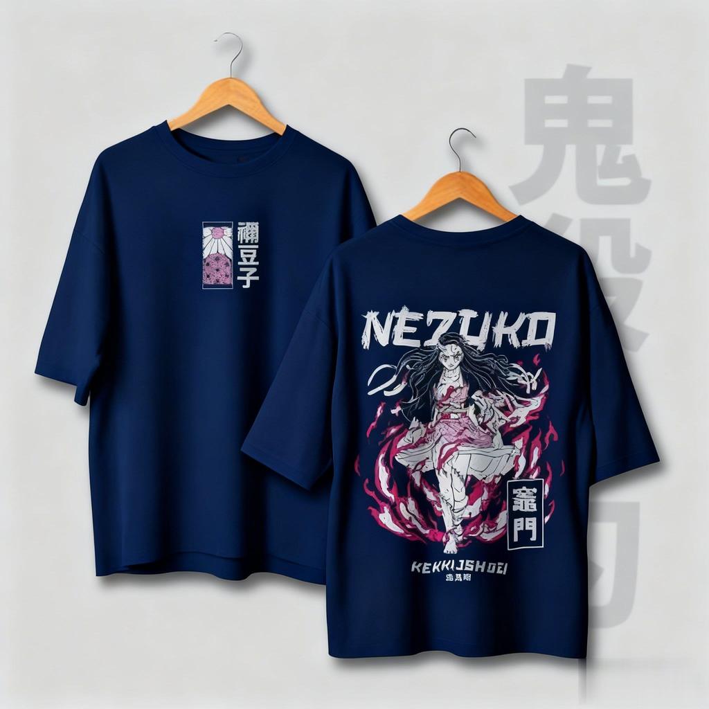Demon Slayer Kamado Nezuko Graphic T Shirt Men Women Cotton Short Sleeve Tee Oversized Casual Tops Summer Streetwear Cosplay Y2k