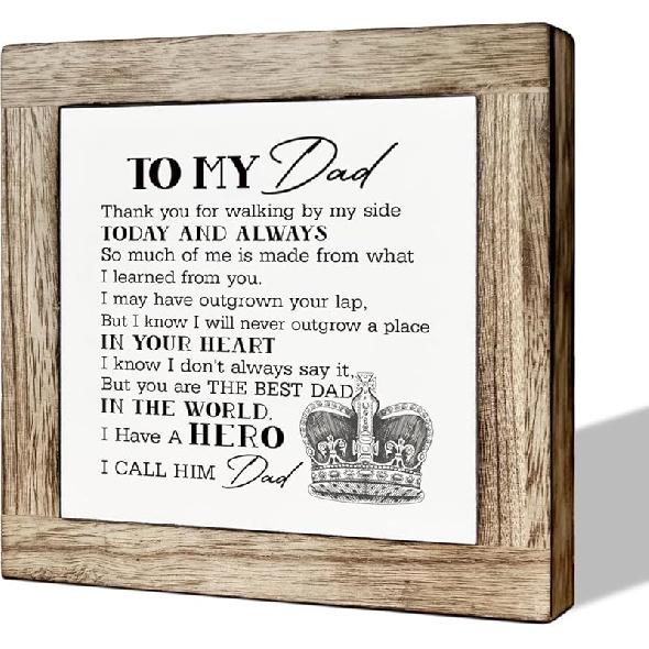 A Prayer for My Dad Sign for Father's Day, Wooden Box Signs for Home Decor, Farmhouse Decor for Dad Room, Sentimental Gift for Dad, Dad Birthday Gift