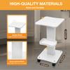 Multifunctional Beauty Cart Salon Rolling Trolley 88Lbs Load 360° Quiet Wheels Large Panel Beauty Tools for Salon Hospital