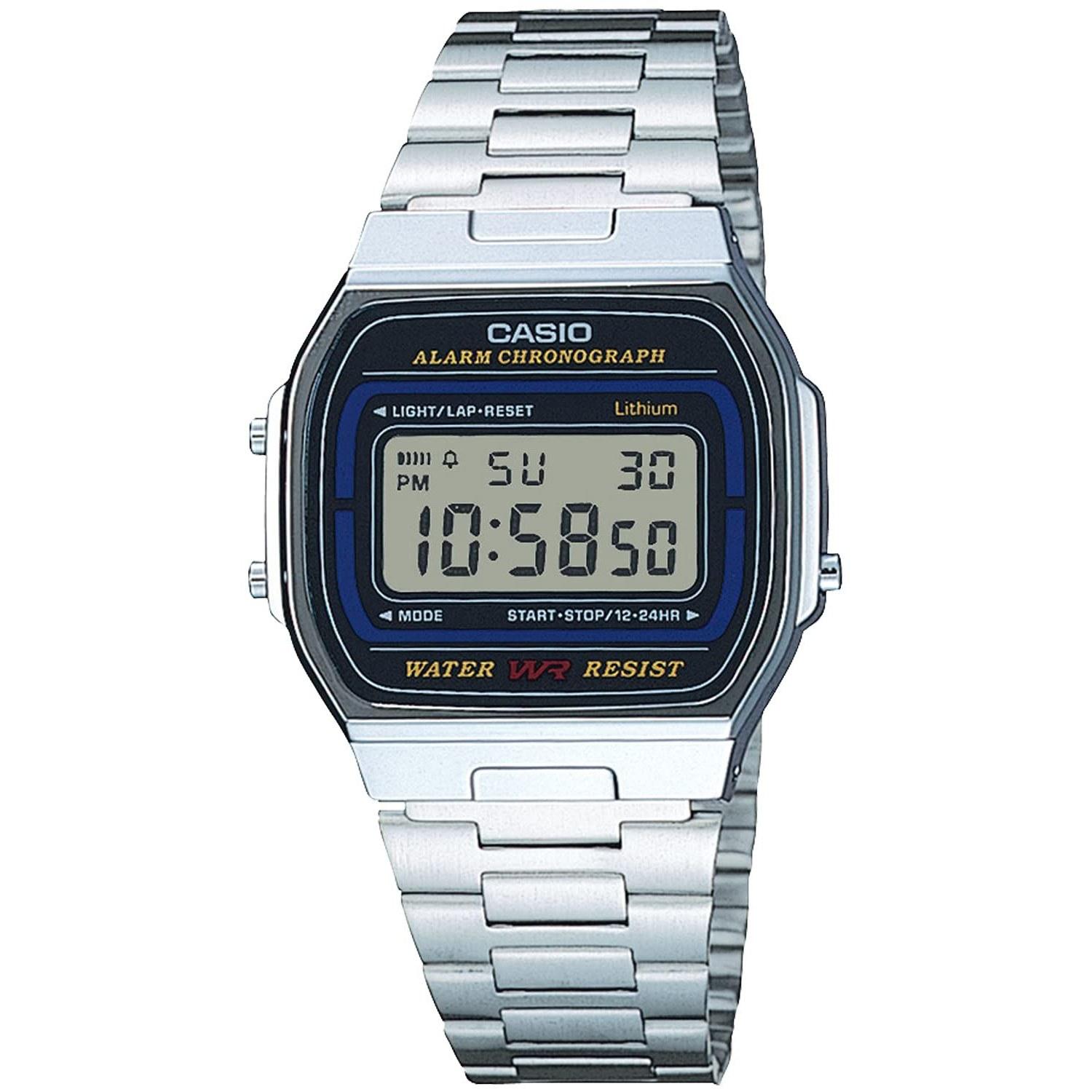 Casio wristwatch Collection A164WA-1QJH mens silver