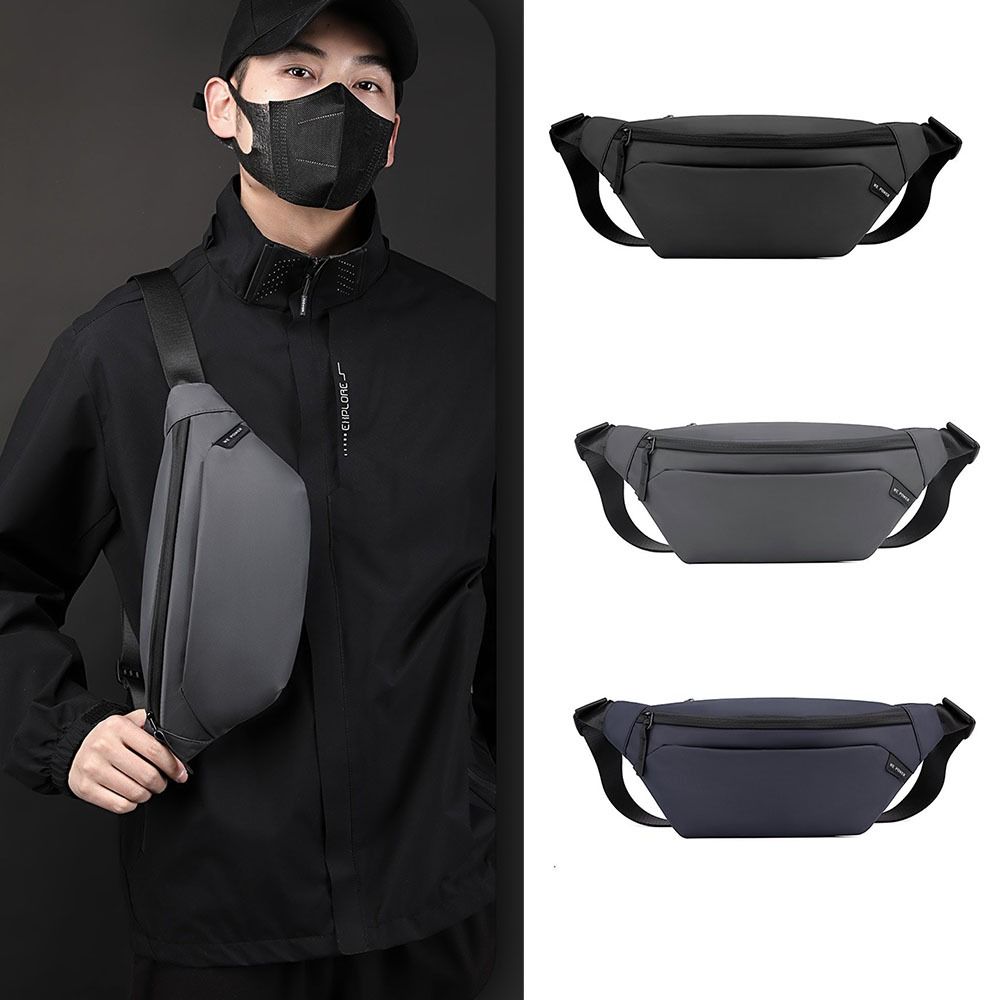 Large Capacity Sports Waist Bag Multi-Compartment Travel Fanny Pack Portable Men Chest Bag Running