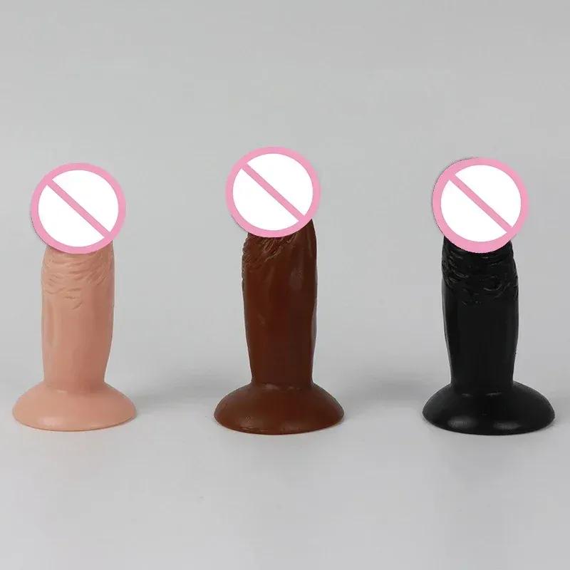 Mini Soft Dildos Small Artificial Sucker Cup Penis Vagina Anal Plug Sex Toys For Adult Masturbator Prostate Stimulator Sex Toys
