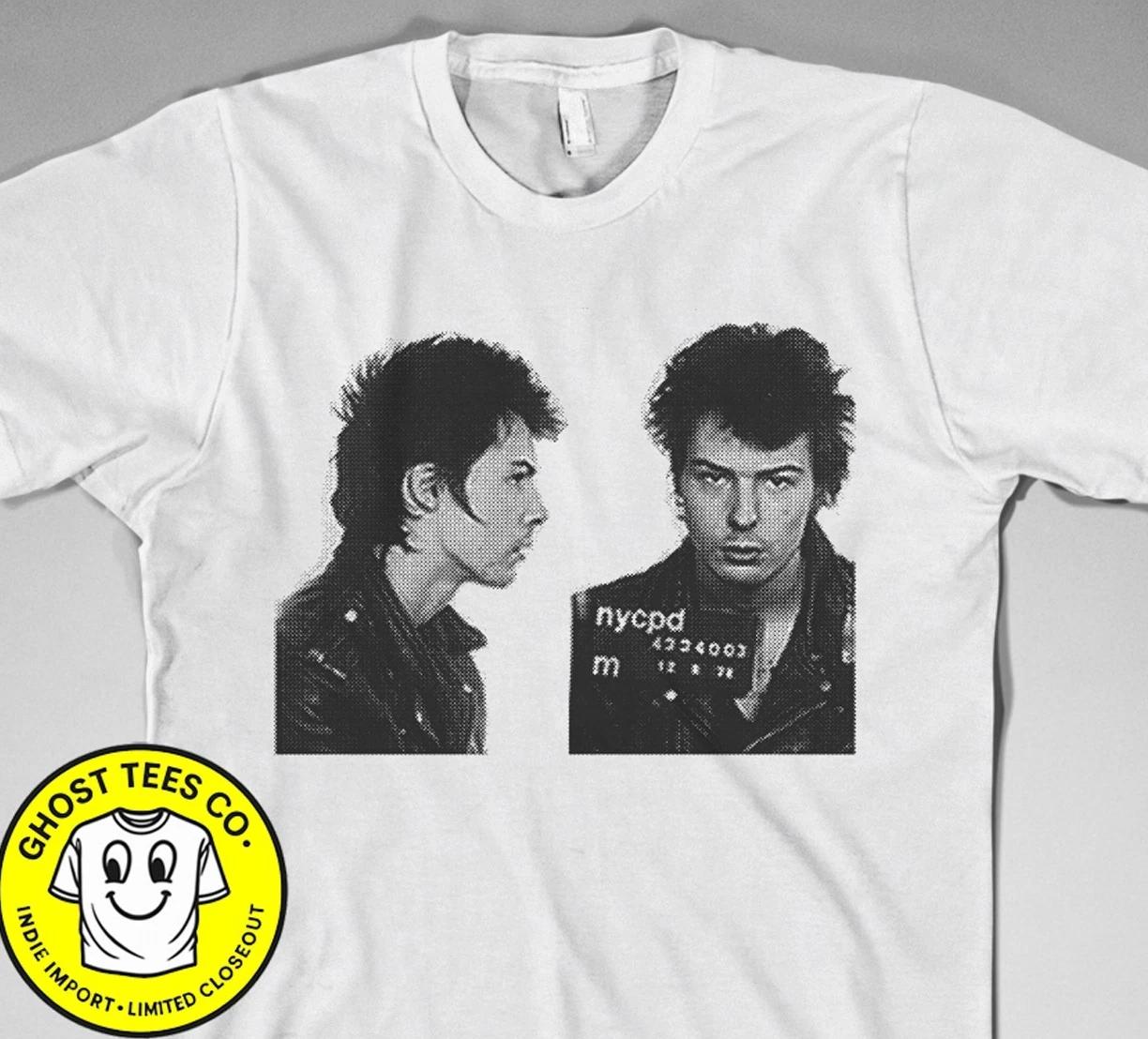 Sid Vicious Mugshot T Shirt - sex, punk, rock, 70s, ramones, pistols, clash, uk XS