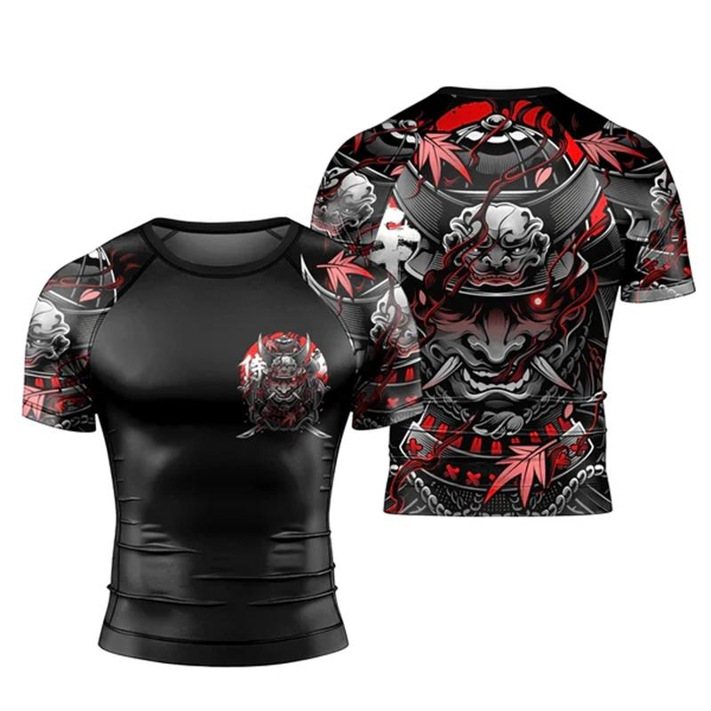 New Summer Cartoon Samurai 3d Printed Harajuku Men'S T Shirt Sports Comfortable Short Sleeve Dragon
