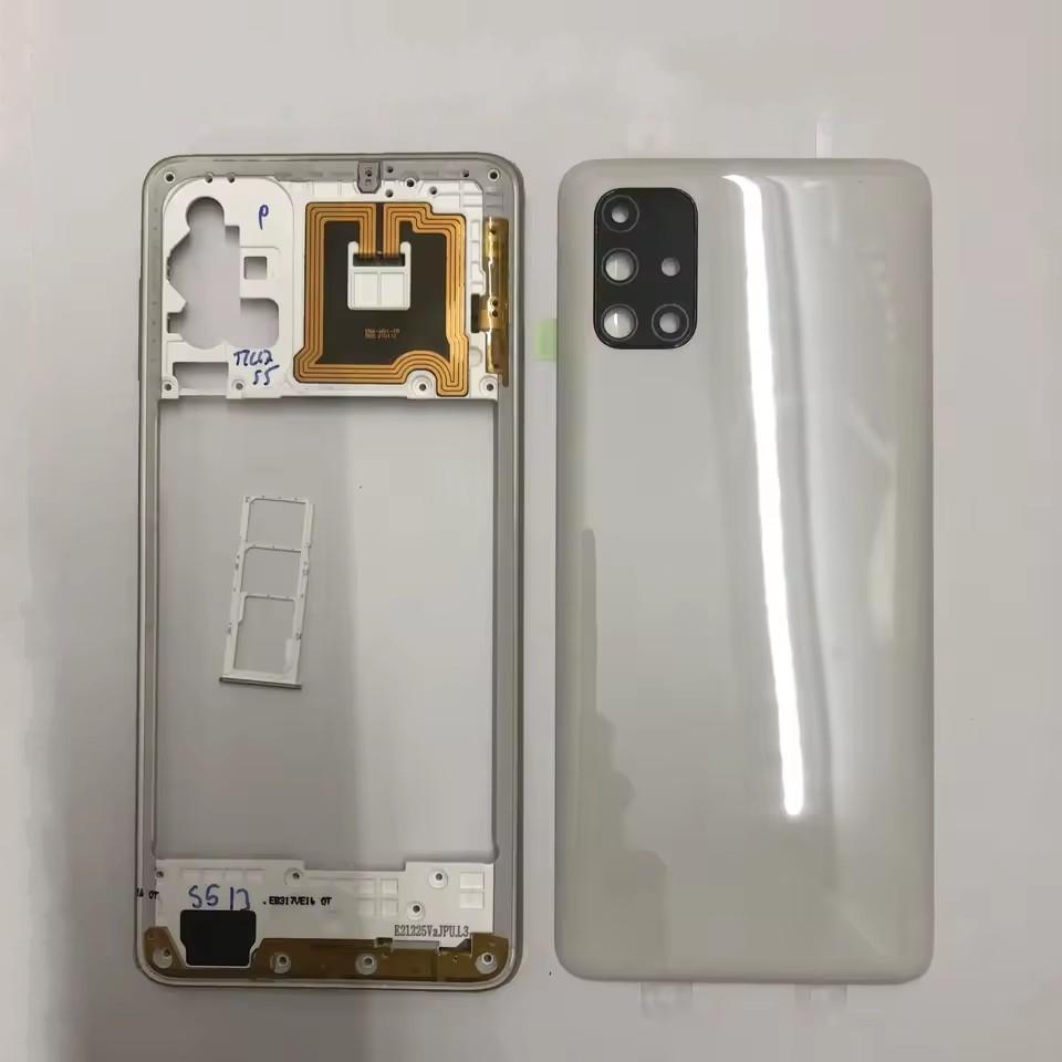 Housing Middle Frame For Samsung Galaxy M51 M515F Battery Back Cover Panel Lid Rear Door With Camera Lens