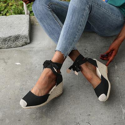 Summer Fashion Wedge Heels, Front and Back Shoes Straps Toe Covers and Fashionable Sandals