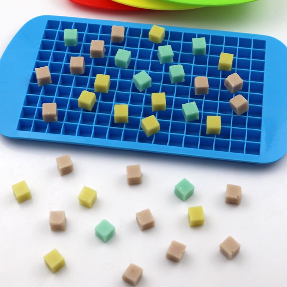 Reusable 160 Grid Ice Tray Silicone Ice Maker 1cm Ice Cube Square Ice Cube Mold  Summer