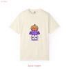 Playful Halloween T Shirt Cute Pumpkin Skull Bat Spooky Fashion Vintage Washed Homme Unisex Breathable Streetwear Versatile