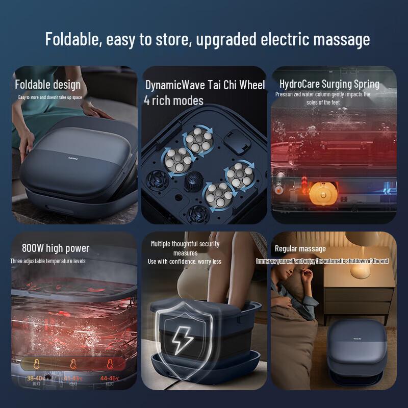 Philips Foldable Electric Heating Foot Spa Massager